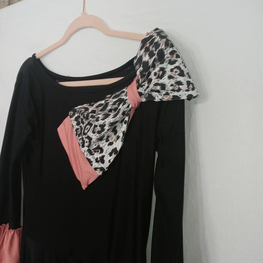 Pin up couture retro pink black body con midi - Picture 6 of 14